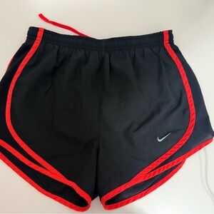 Nike Women's Athletic Shorts in Black and Red